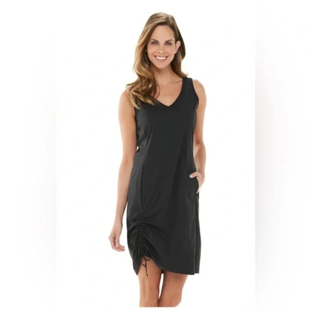 Columbia Women's Anytime Casual Ruched Dress - Size XL - Black